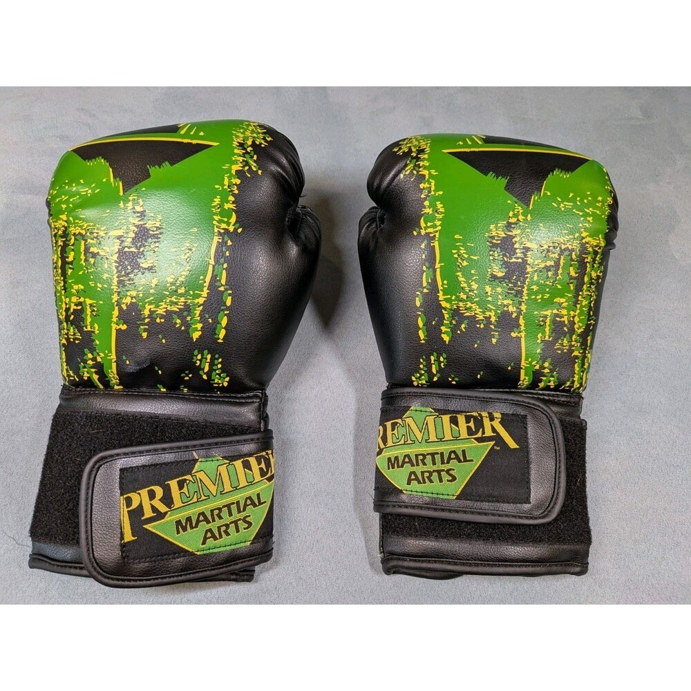 Premier Adult Deluxe Martial Art Glove 16 oz. Lime Green Black Yellow